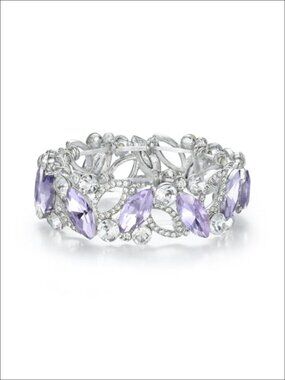Rhinestone Crystal Stretch Bracelet Bridal Wedding Bangle
